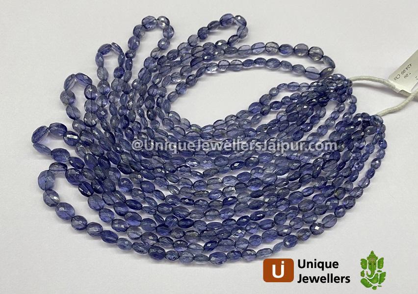 Iolite Shaded Faceted Oval Beads